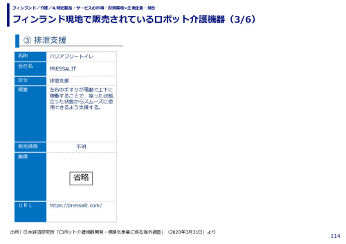 フィンランド現地で販売されているロボット介護機器